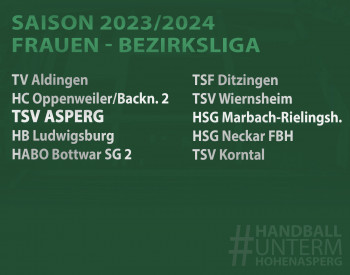 Ligeneinteilung Saison 2023/2024 Bezirk Enz-Murr