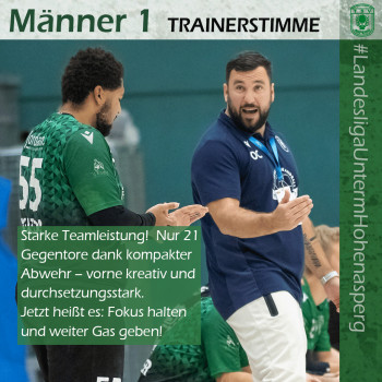 11.10.2025 Männer 1 - HSG Hohenlohe 35:21 | Bild: Mike Matysik (www.portraction.de)
