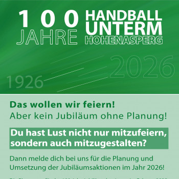 100 Jahre #HandballUntermHohenasperg - Mitgestaltende gesucht