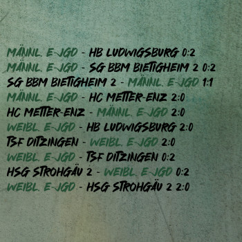 Ergebnisse vom Wochenende