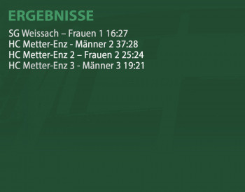 Ergebnisse vom Wochenende