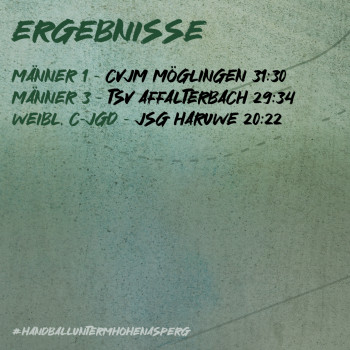 Ergebnisse vom Wochenende