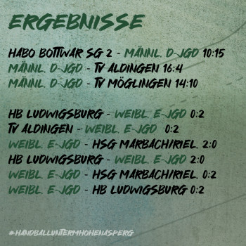 Ergebnisse vom Wochenende