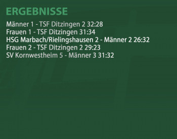Ergebnisse vom Wochenende