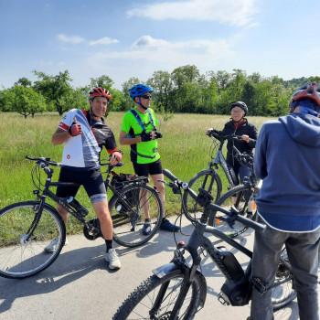 Gruppe der Radfahrer bei der Gauwanderung 2025