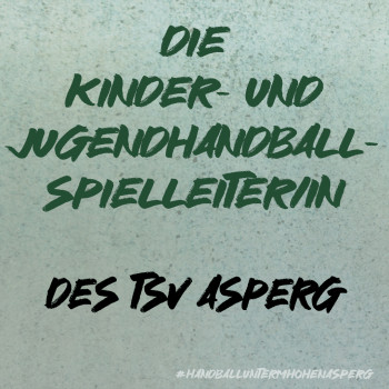 Unsere Kinder- und Jugendhandballspielleiter/in